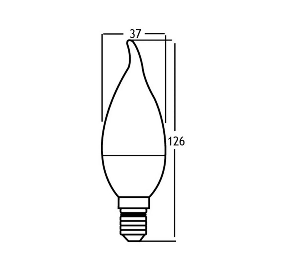 Mundotec LED-Leuchtmittel LED Leuchtmittel E14 Flamme 5 Watt Bild 2