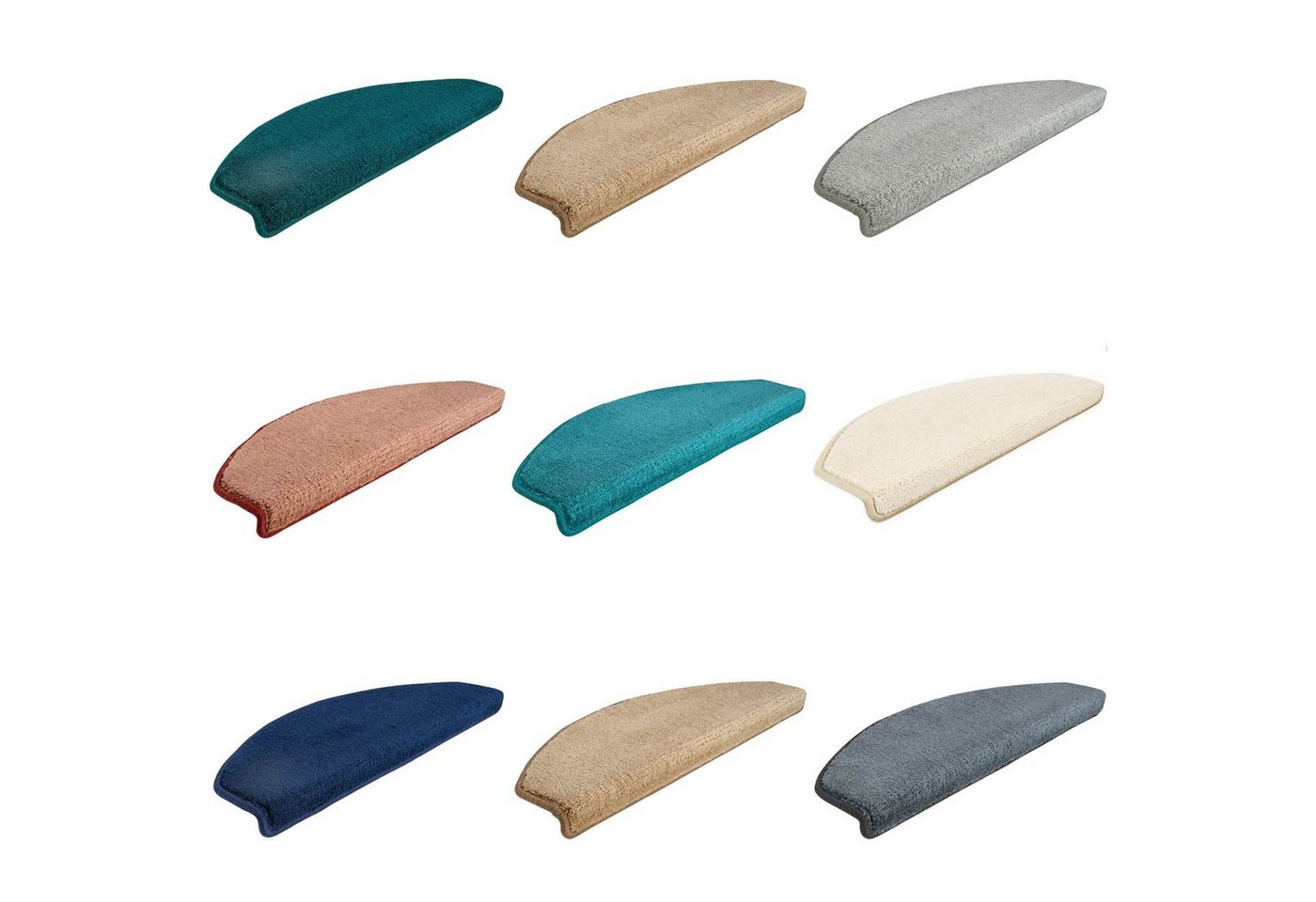 Metzker® Stufenmatte Stufenmatten Sweet Halbrund, halbrund, Höhe: 14 mm, 15 Stück im Set - Türkis