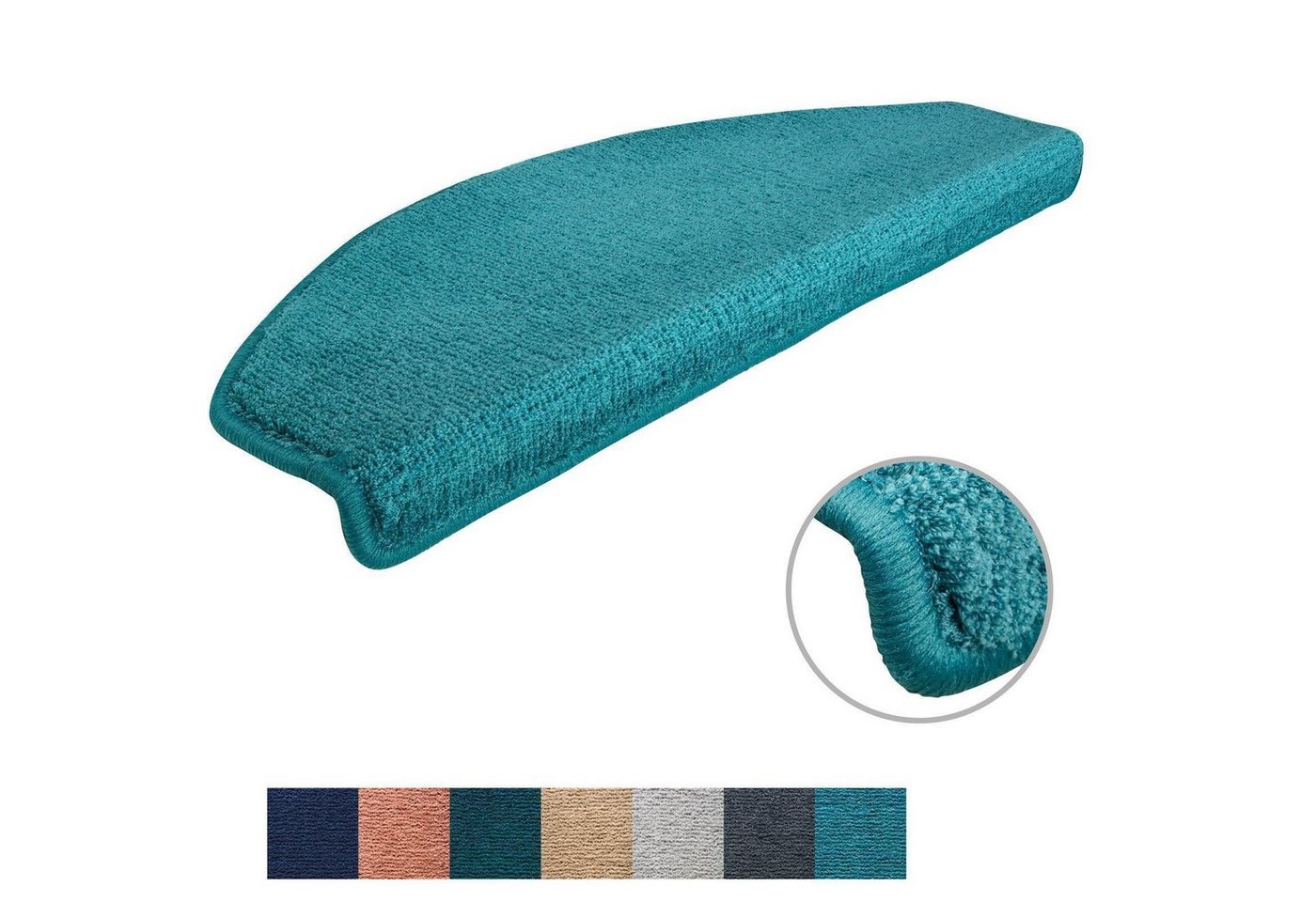 Metzker® Stufenmatte Stufenmatten Sweet Halbrund, halbrund, Höhe: 14 mm, 15 Stück im Set - Türkis Bild 2