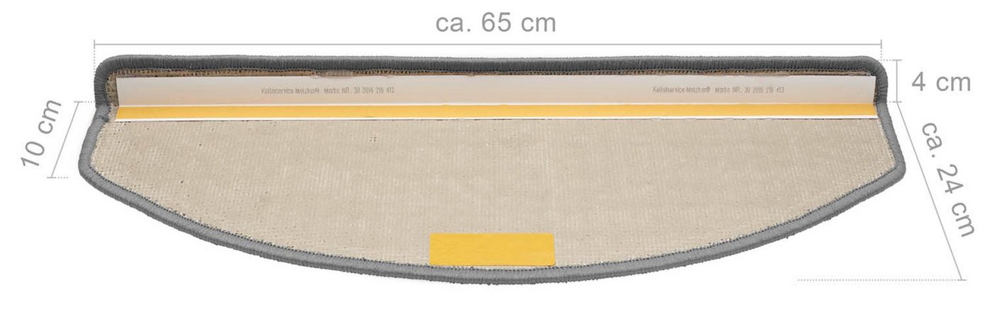 Metzker® Stufenmatte Stufenmatten Sweet Halbrund, halbrund, Höhe: 14 mm, 15 Stück im Set - Türkis Bild 4