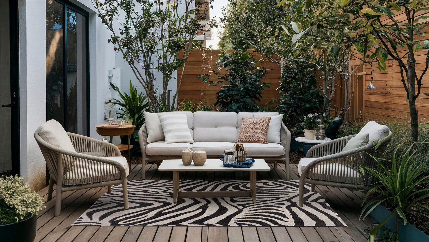 Mazovia Designteppich Tierisch Terrasse, 120 x 170 cm, Wasserdicht Bild 2