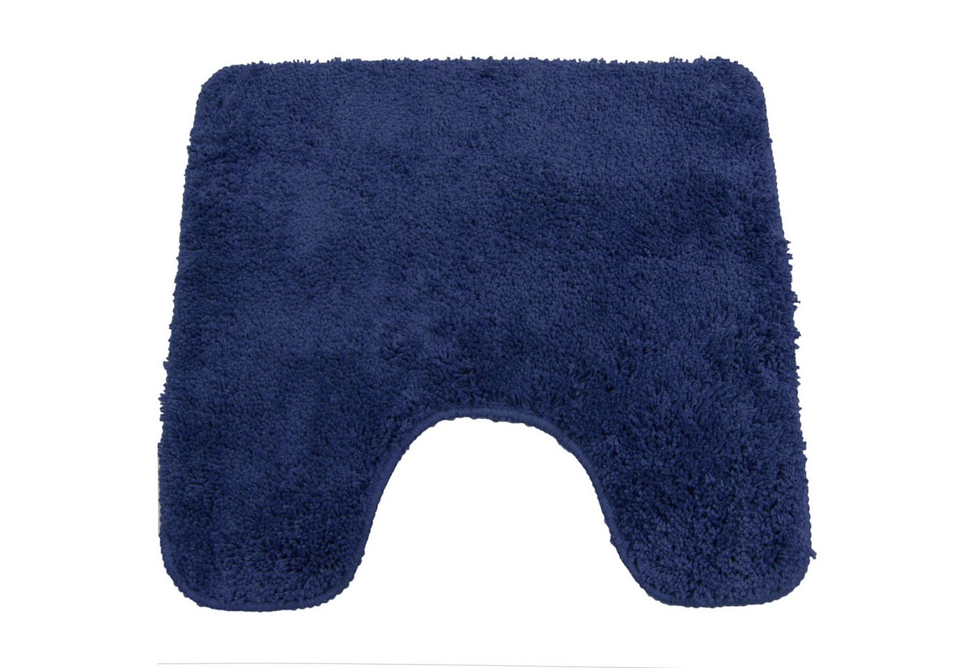 NYVI Badematte WC Vorleger mit Ausschnitt NYVISpa Lasalle Navy Toiletten Teppich, Höhe 20 mm, Polyester, Rutschfest, Saugstark, Schnell Trocknend, Fußbodenheizung geeignet Bild 4