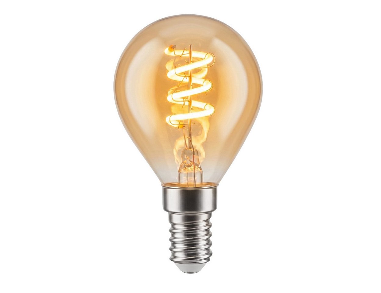 hofstein LED-Leuchtmittel 2er Set Glühbirne Extra Warmweiß dimmbar 4 Watt, E14, 2200 Kelvin, 220 Lumen, Kerze, Filament Spirale, Amber Bild 4