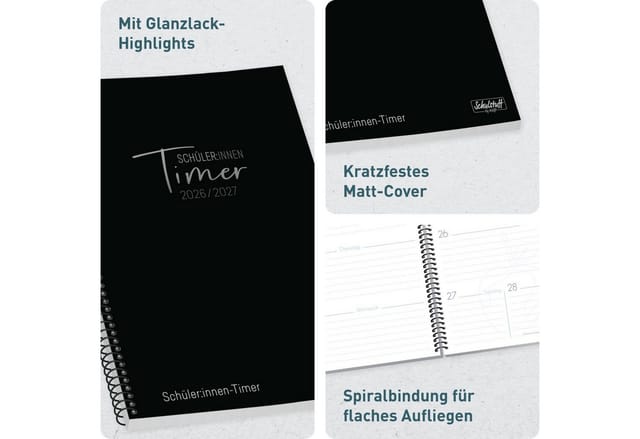 Häfft Schülerkalender Schulstuff Schülertimer mit Spiralbindung 2026/2027 / A5