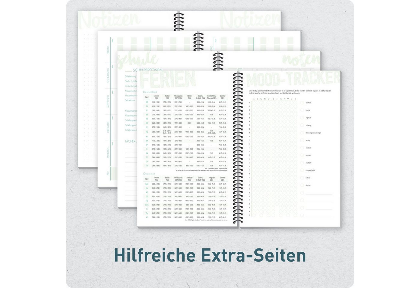 Häfft Schülerkalender Schulstuff Schülertimer mit Spiralbindung 2026/2027 / A5 Bild 5