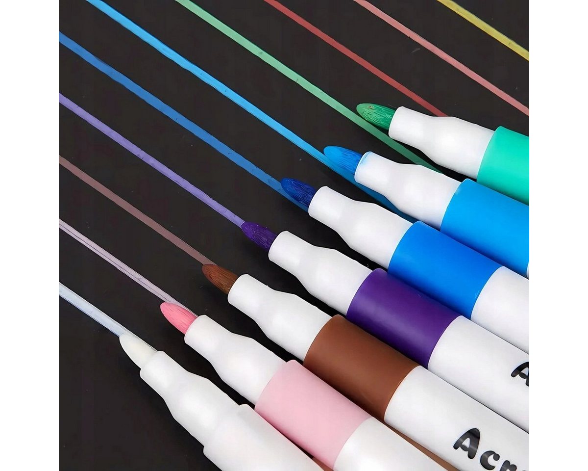R2 Invest Malstift Acrylmarker 60 Farben wasserbasiert Marker, (60-tlg) Bild 3