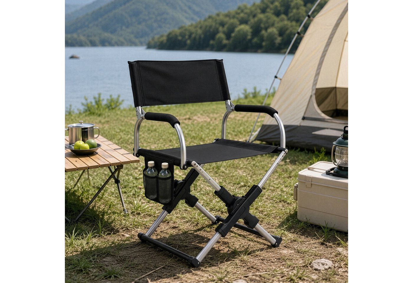 Youyijia Campingstuhl Schwerlast Faltbarer Campingstuhl mit Armlehnen und Rückenlehne Bild 2