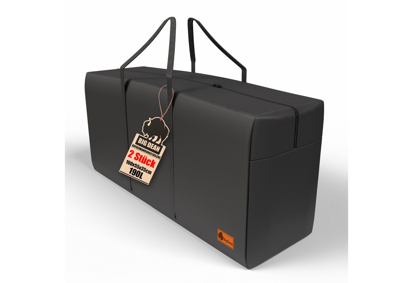 BigDean Aufbewahrungstasche 2 Stück Große Aufbewahrungstaschen 100x55x35 cm (2-tlg., Aufbewahrungstasche/n), Robust, Langlebig, Transport, Lagerung, Faltbar, Platzsparend Bild 5