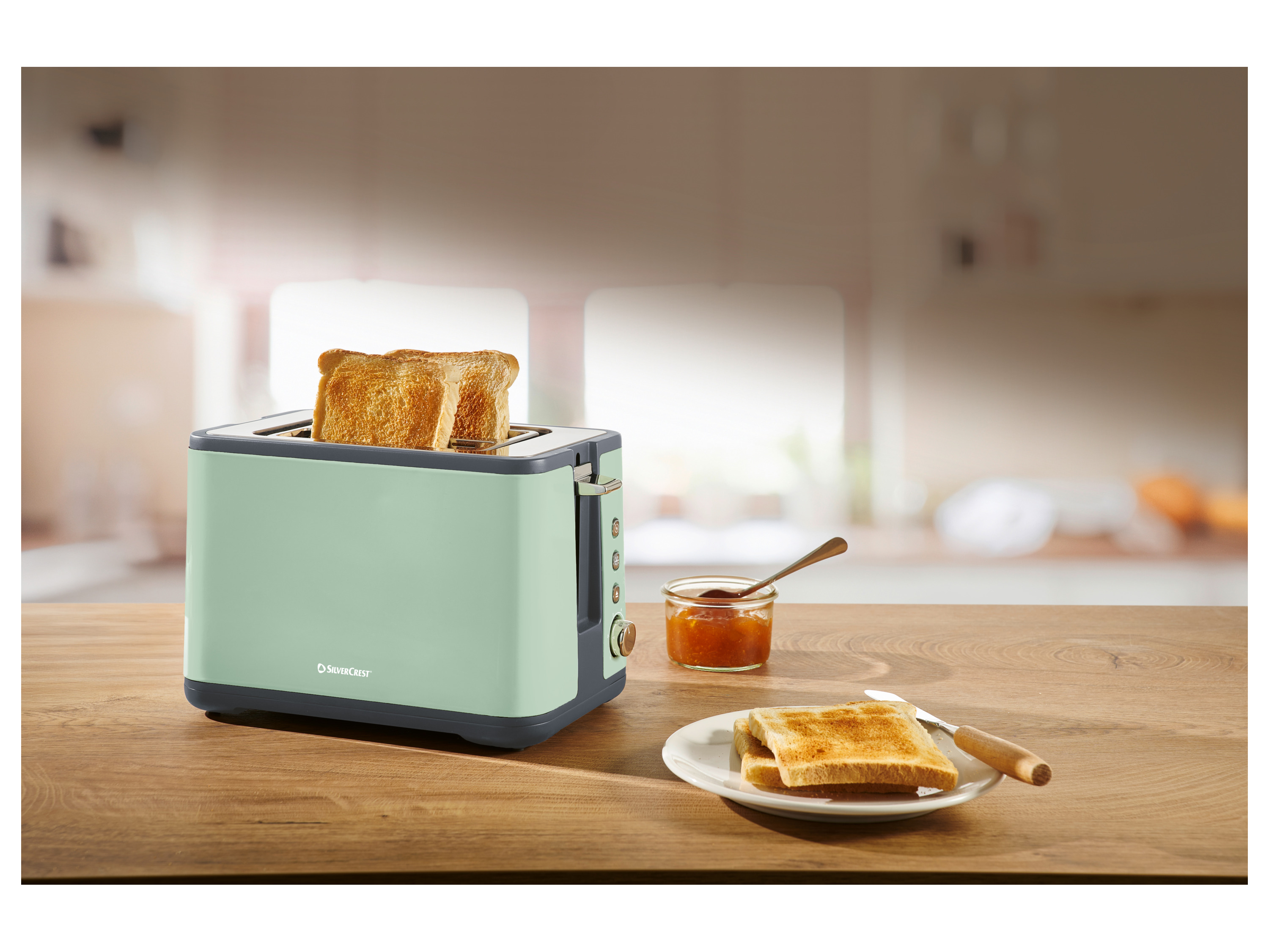 SILVERCREST® Doppelschlitz-Toaster »STC 850 E4« (Mint)