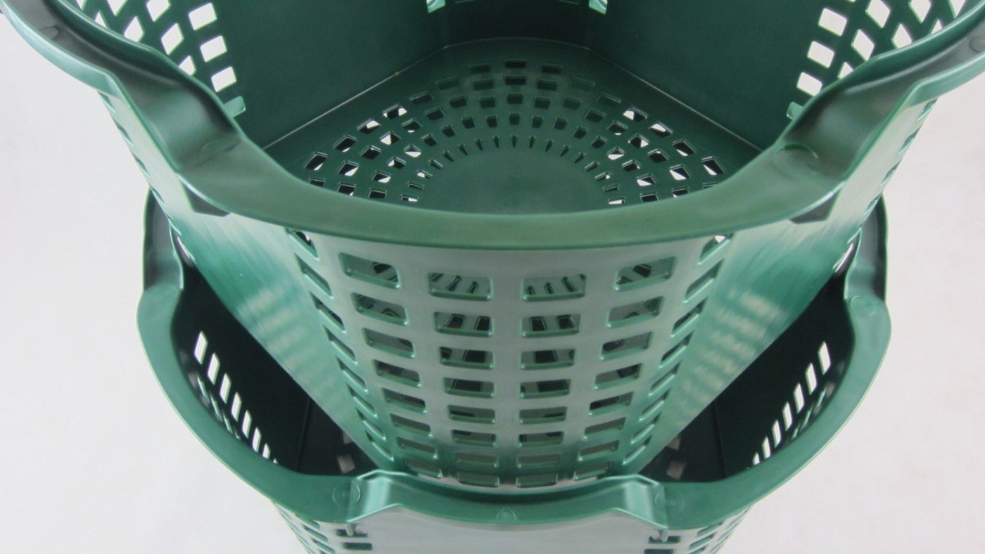 Universalkorb 25 Liter Grün Wäschekorb Brennholzkorb Obstkorb Kartoffelkorb Korb Bild 2