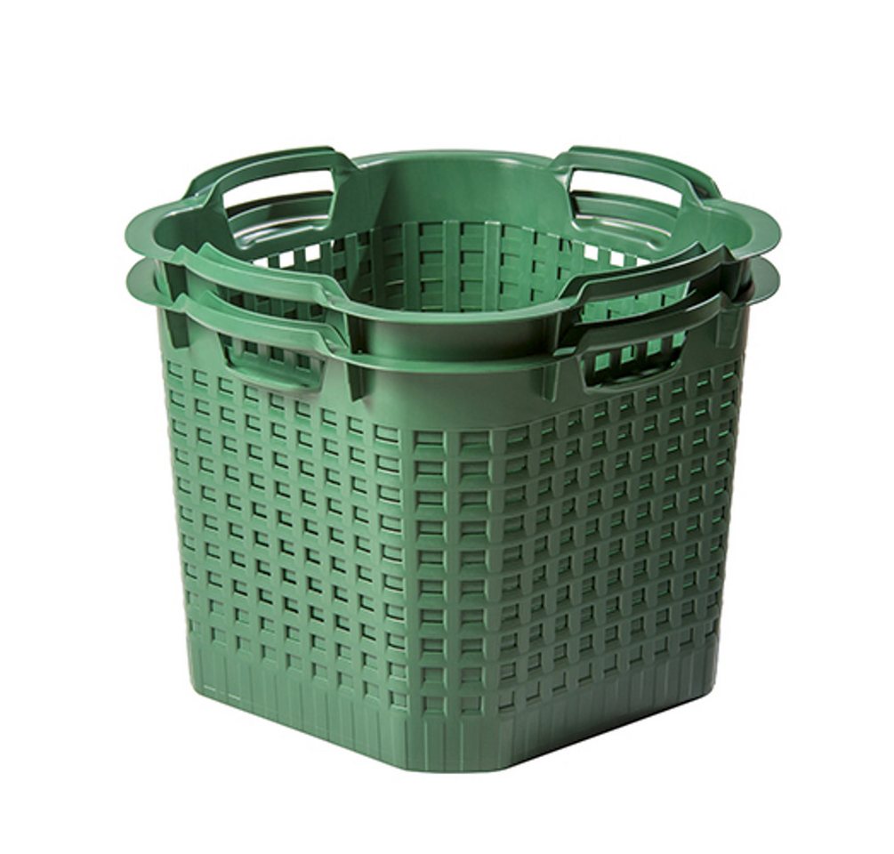Universalkorb 25 Liter Grün Wäschekorb Brennholzkorb Obstkorb Kartoffelkorb Korb Bild 3