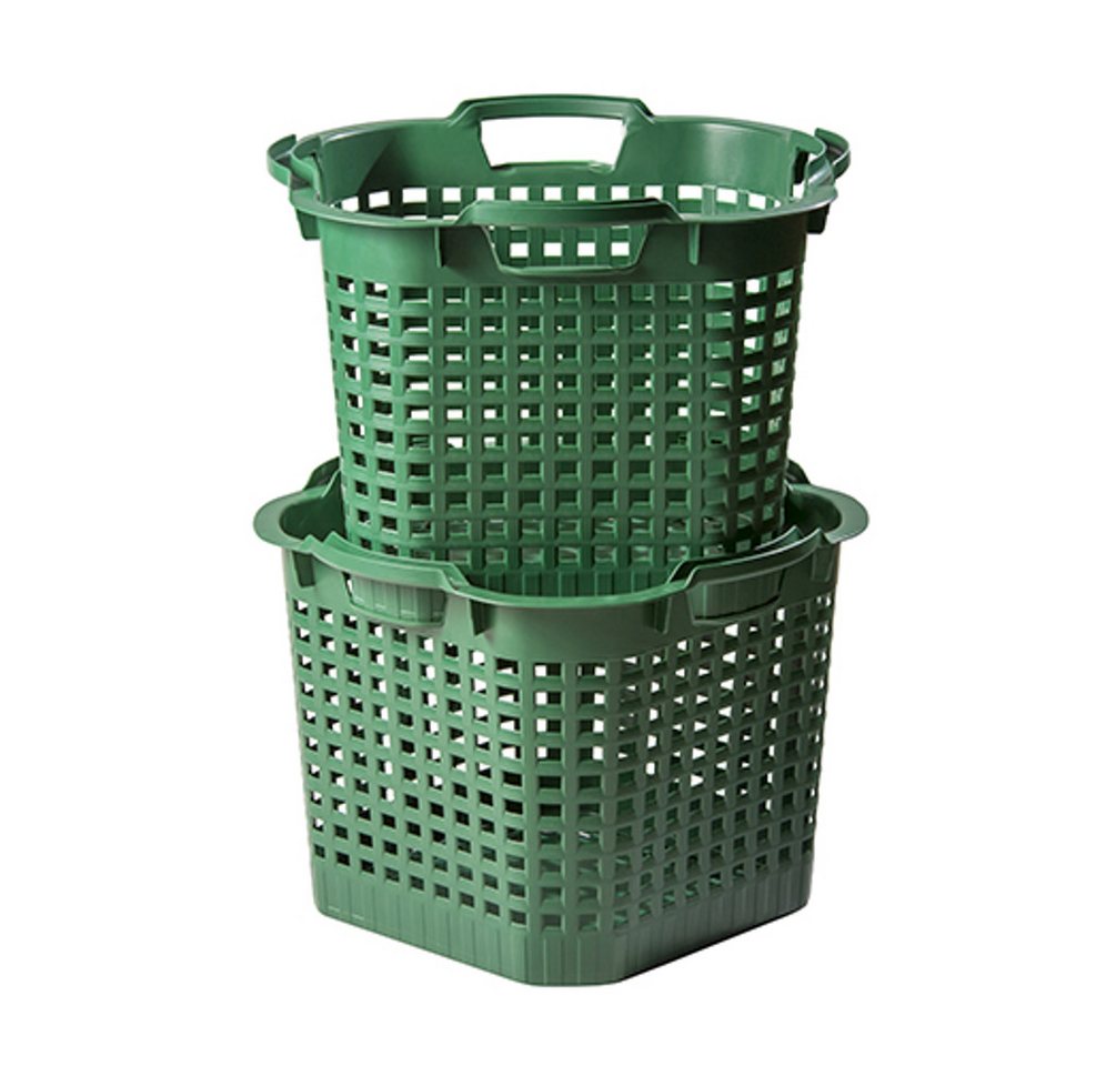 Universalkorb 25 Liter Grün Wäschekorb Brennholzkorb Obstkorb Kartoffelkorb Korb Bild 4