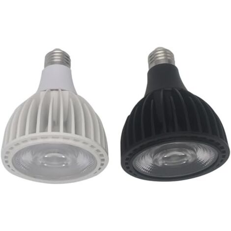 Led-pflanzenlampen – E27/e26-sockel. 30 W. Kaltweiß (6000 K). Ideal Als Zusatzbeleuchtung Für Pflanzen – 2er-pack. Schwarz-weiß.