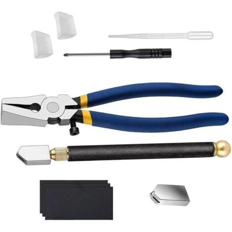 Glasschneidwerkzeug-set – Robuste Glasschneidwerkzeuge, Geeignet Für Heimwerkerprojekte, Schneidearbeiten Und Fliesenarbeiten.