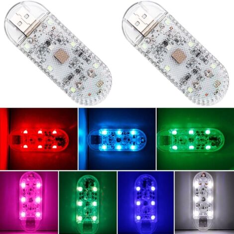 Mehrfarbige Led-autoinnenraumbeleuchtung – Geeignet Für Sitze, Armlehnen Usw. – 2er-pack, Magnetische Befestigung