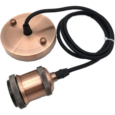 Geflochtenes Hängekabel – Retro-moderner Industriestil. Ideal Für Küchen, Esszimmer Und Bars – 1 Stück. E27-fassung. Kupferfarben.