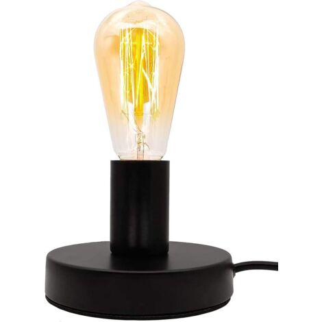 Retro-edison-lampe – Ideal Für Büro, Schlafzimmer, Wohnzimmer Und Esszimmer – 2er-set. Warmes Licht. Schwarz.