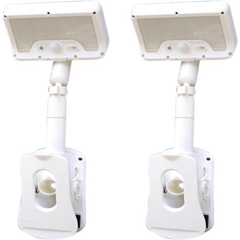 Solarleuchte Für Den Außenbereich Mit Ständer Und Bewegungsmelder – Ideal Für Terrassen. 2er-pack. Weiß.