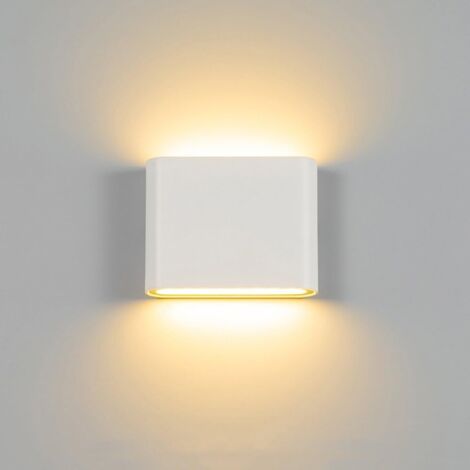 Wasserdichte, Weiße Led-wandleuchte – Ideal Für Schlafzimmer, Wohnzimmer, Treppenhäuser, Flure Usw. – 1 Stück. 11,5 Cm. Warmes Licht.