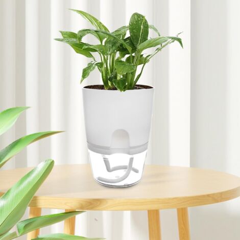 Selbstreinigende Blumentöpfe Für Hobbygärtner – Geeignet Für Drinnen Und Draußen – 3er-set. Weiß. Durchmesser 23,5 Cm.