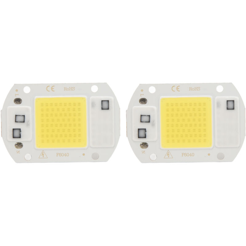 2 Stück Hochleistungs-cob-leds (20 W), Treiberloser Smd-chip, Energiesparende Led-lampe, Kühles Licht, Integrierte Cob-beleuchtung