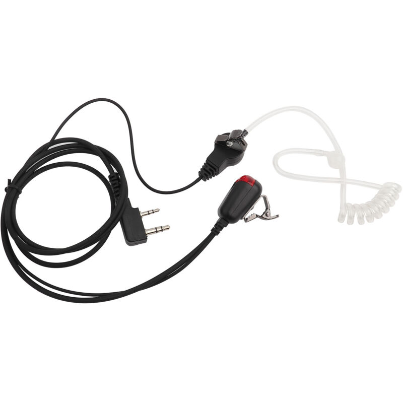 Universelles 2-pin-headset Mit Ppt-mikrofon Und Roter Kontrollleuchte Für Walkie-talkies