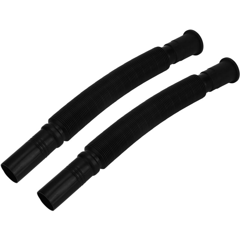 2 Stück Schwarzer, Flexibler Pvc-abflussschlauch Für Küche Und Bad