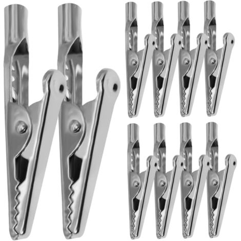 Krokodilklemmen. Kleine Krokodilklemmen, 20 Stück, 51 Mm, 10 A, Für Elektrische Prüfungen, Aus Metall.