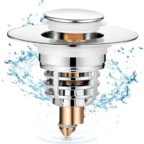 Set Mit 3 Universellen Waschbecken-abflussstopfen. Verbesserter Abflussstopfen. Abflussstopfen Zum Herausziehen. Beschleunigt Den Abfluss Ohne Verstopfung. Für Badewanne, Küche Und Waschbecken (abflus