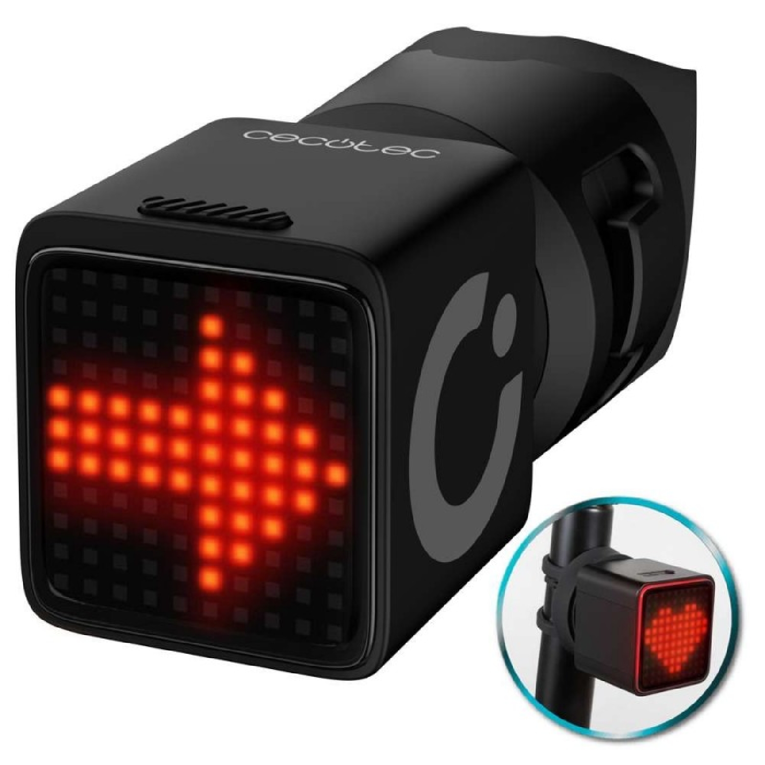 Cecotec Intelligentes Led-fahrradrücklicht Smart Tail. Gps-tracker, Hochleistungs-led 180 Mcd, 5 Modi
