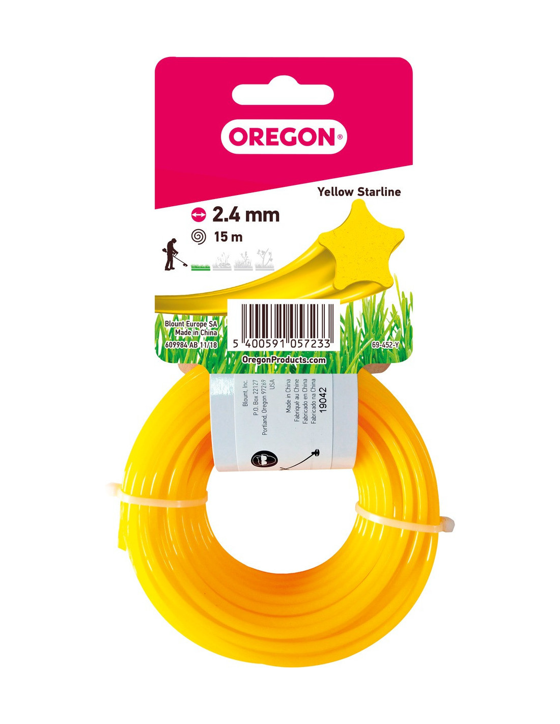 Schneidfaden 2,4mmx15m Starline Oregon 69452y