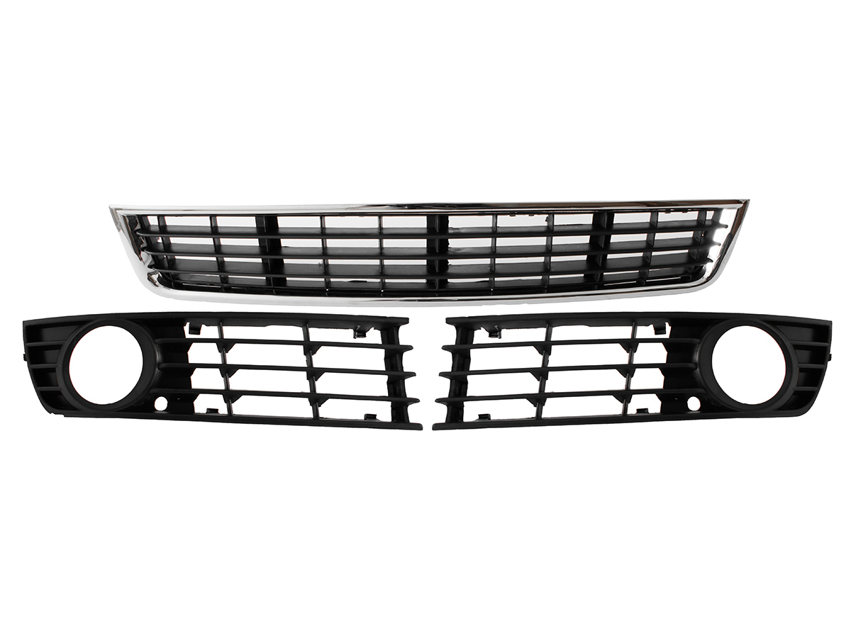 Audi A4 B6 00-04 Kühlergrill Im Stoßfänger Links + Rechts + Mitte