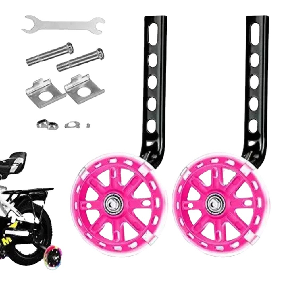 Beleuchtetes Balance-set Für 12-20 Zoll Kinderfahrräder – Geräuschlose Stabilisierungsräder Mit Leds, Höhenverstellbar, Keine Batterien Erforderlich