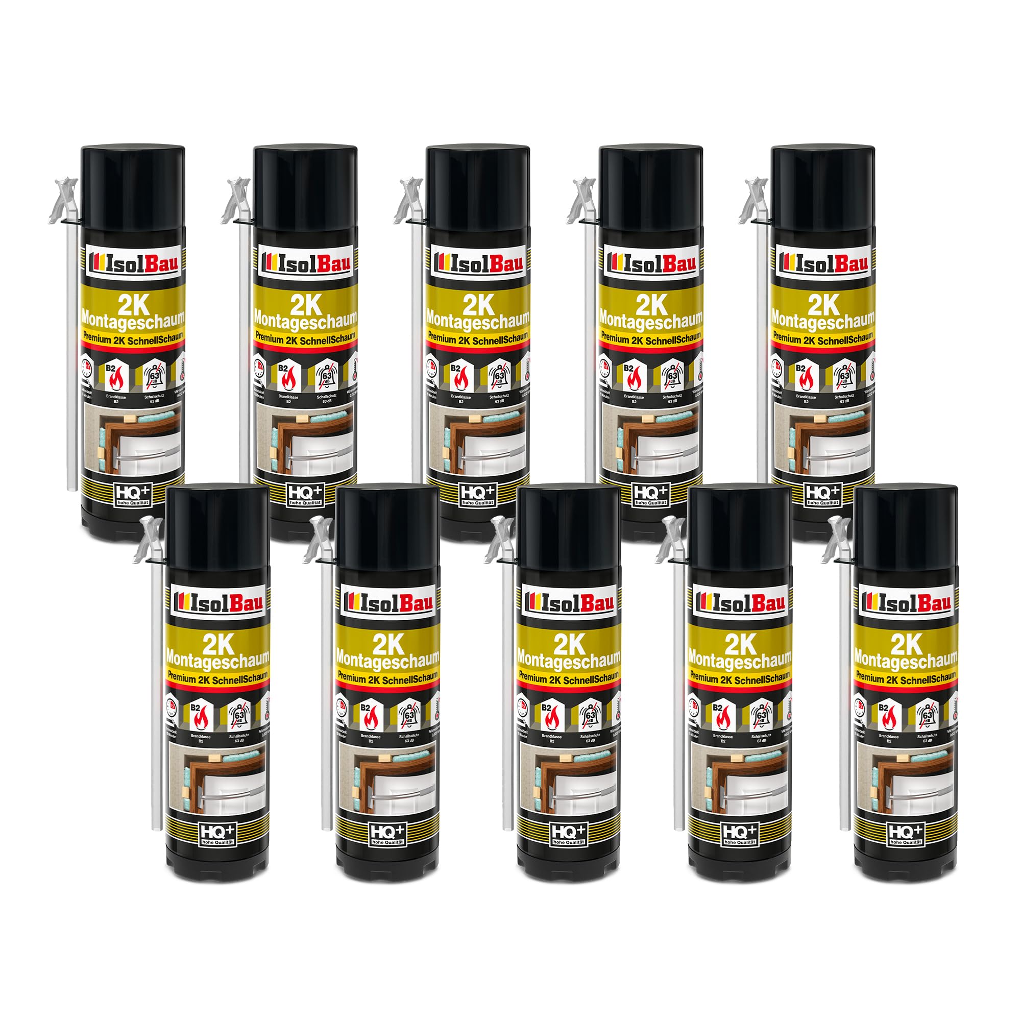 2k Bauschaum Montageschaum Zargenschaum 10 X 400ml Pu Schaum Schnellschaum
