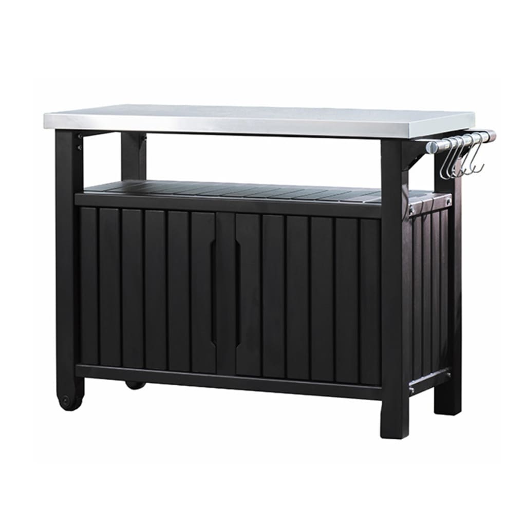 Tepro Grilltisch Garten Grill Beistelltisch Gartentisch Arbeitstisch 2-türig