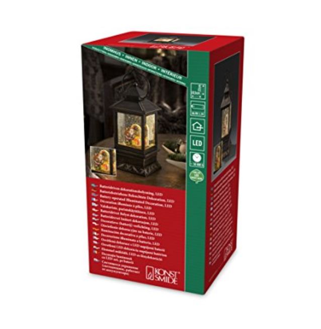 Konstsmide Led Wasserlaterne Weihnachtsmann Und Kinder Braun Wassergefüllt Skulptur