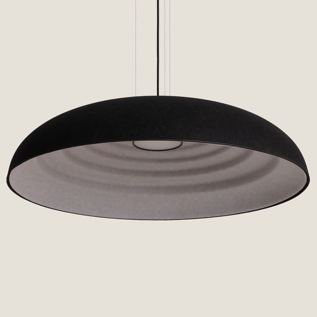 Pendelleuchte Akustisch Led 30w Filz Misis-l Schwarz