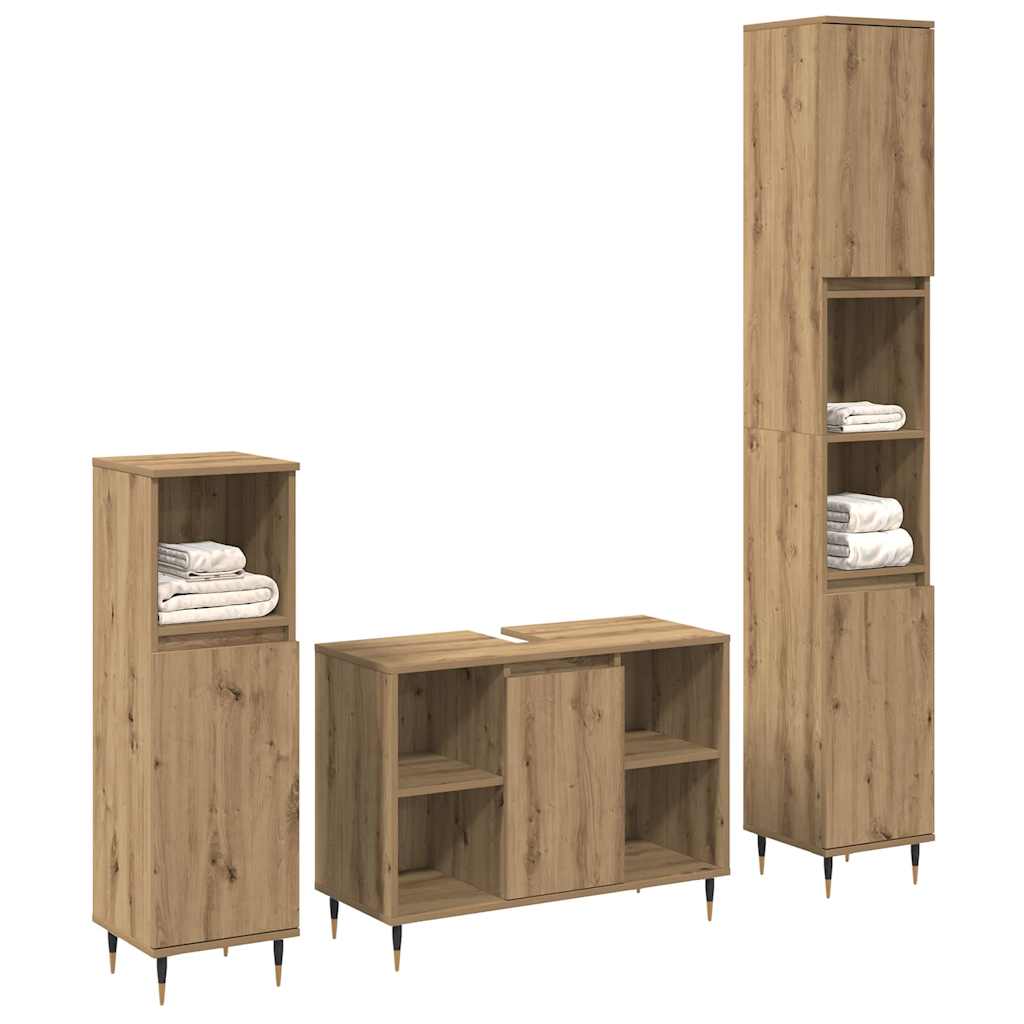 Maison Exclusive - Badezimmermöbel-set 3 Stk. Artisan-eiche 30 X