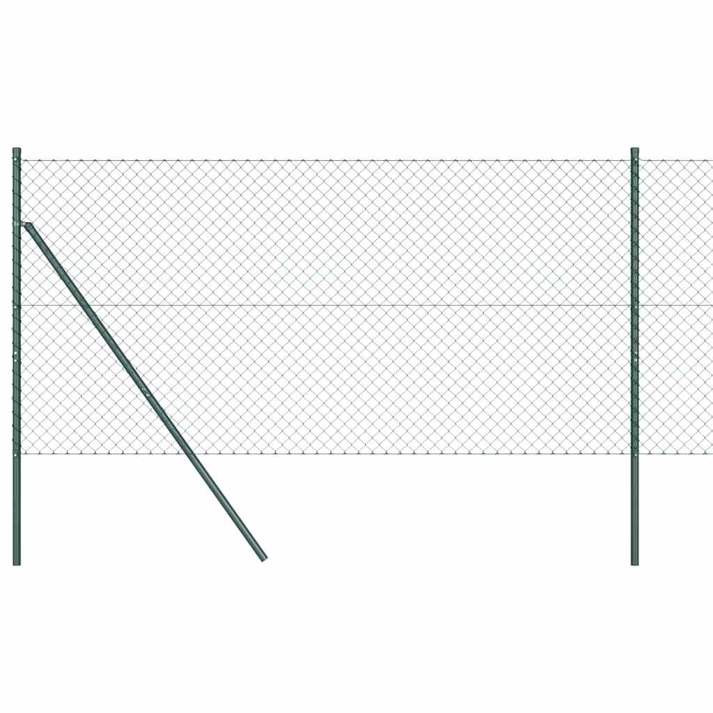 Maison Exclusive - Bodenmontierter Maschendrahtzaun 25 X 1 M Grün