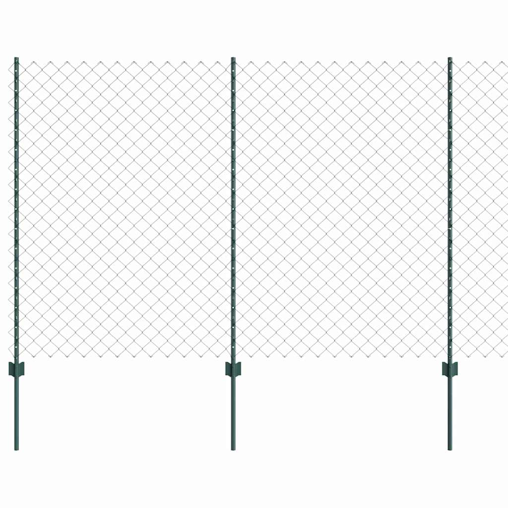 Maison Exclusive - Maschendrahtzaun Mit Pfosten 25 X 1,5 M Verzin
