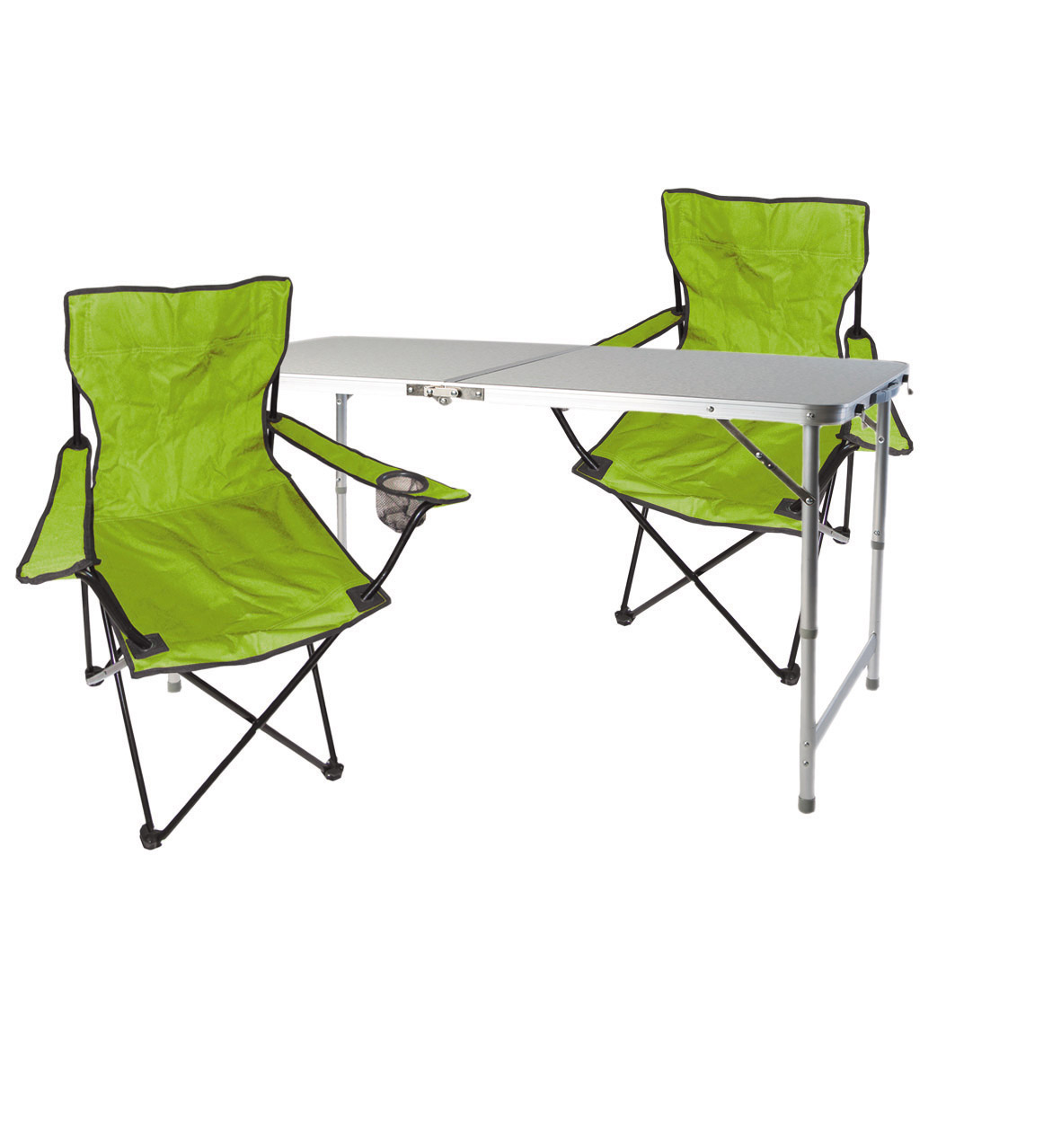 Mojawo - 3-teiliges Campingmöbel Set Lime-mmc330872+2xmpo2470
