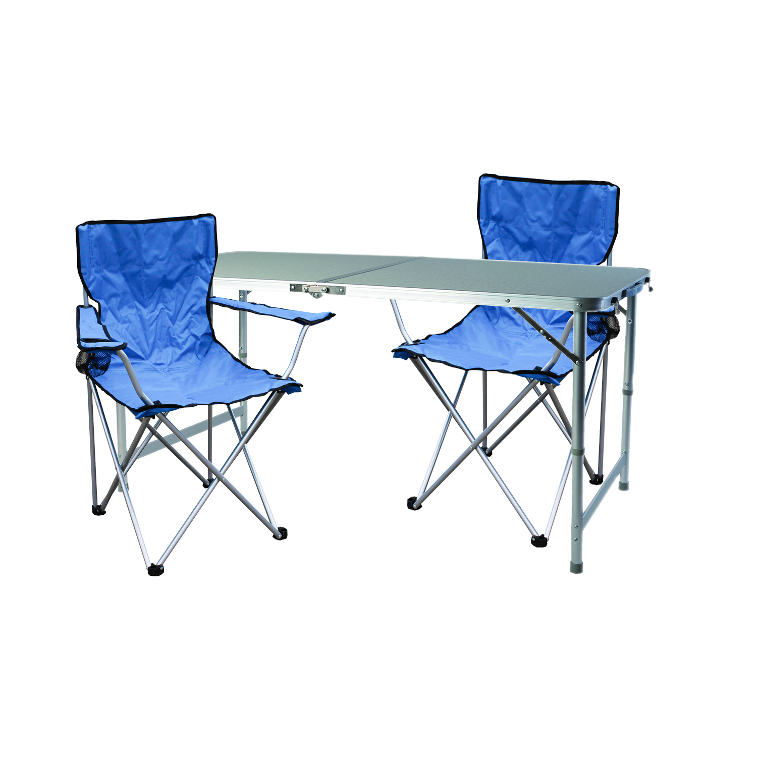 Mojawo - 3-teiliges Campingmöbel Set Blau-mmc330872+2xmsp1001