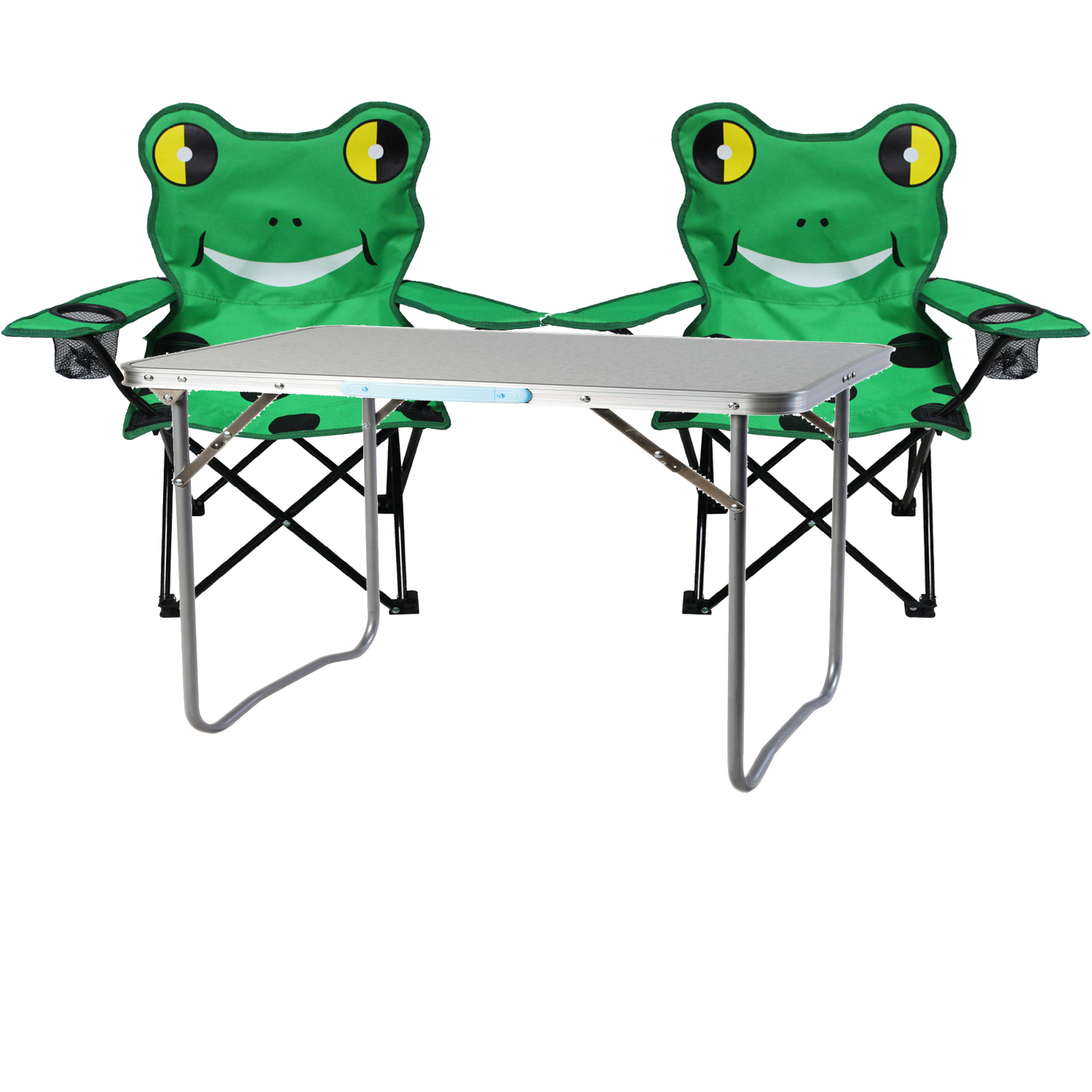 Mojawo - 3-teiliges Campingmöbel Set Frosch-mmc330870+2xmmc2504-gruen