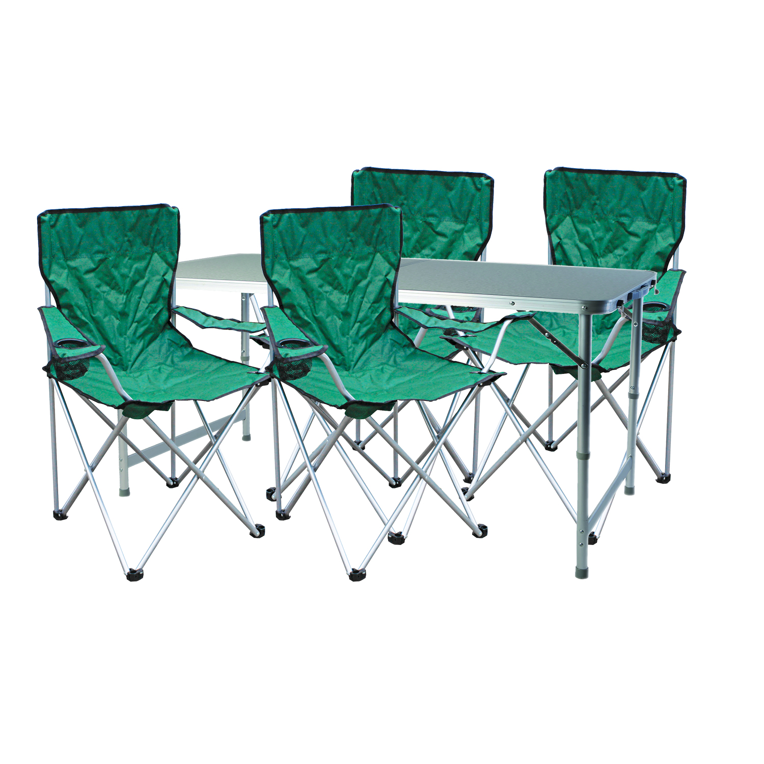 Mojawo - 5-teiliges Campingmöbel Set Grün-mmc330872+4xmsp1000