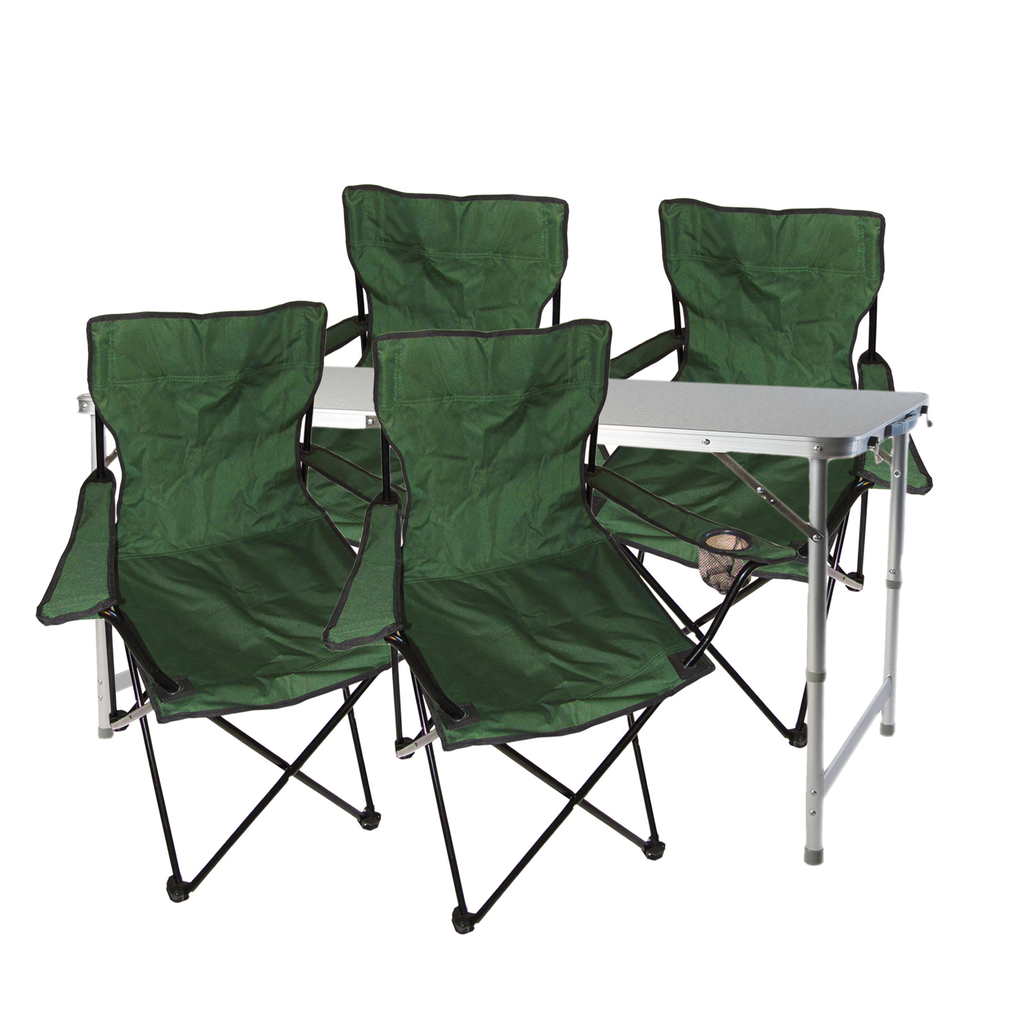 Mojawo - 5-teiliges Campingmöbel Set Grün-mmc330872+4xmpo2432