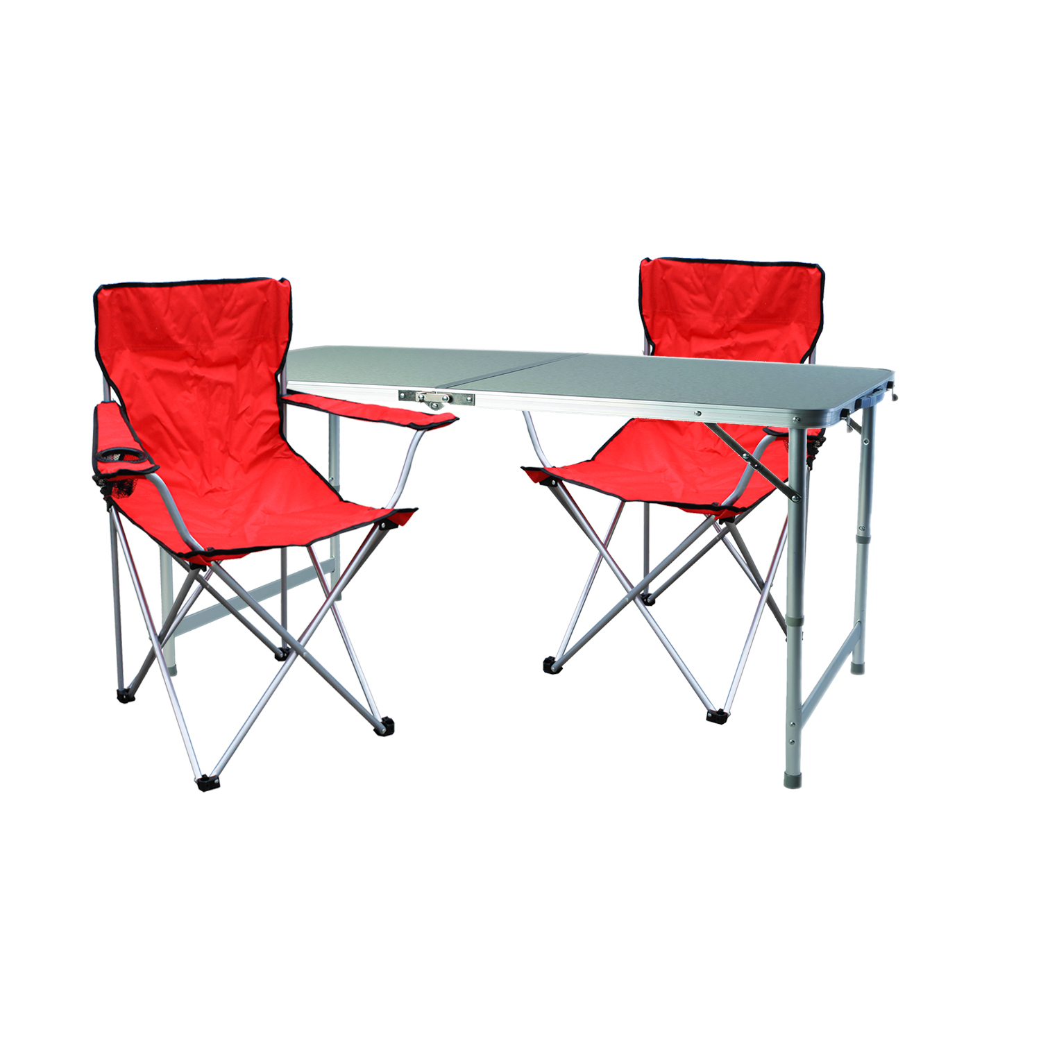 Mojawo - 3-teiliges Campingmöbel Set Rot-mmc330872+2xmsp1002