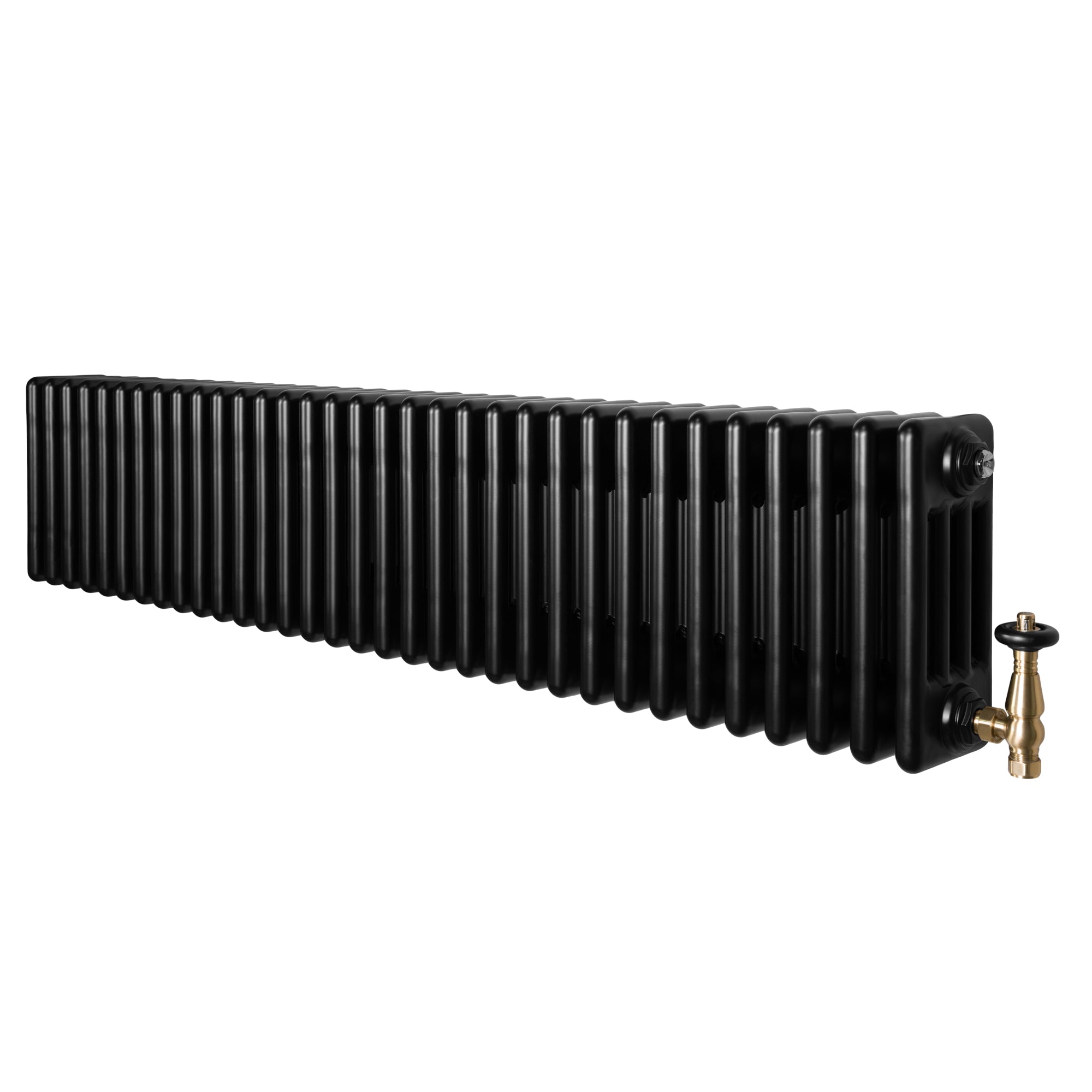Röhrenheizkörper 4 Säulen Mit Trv Chromventile – 300mm X 1505mm –