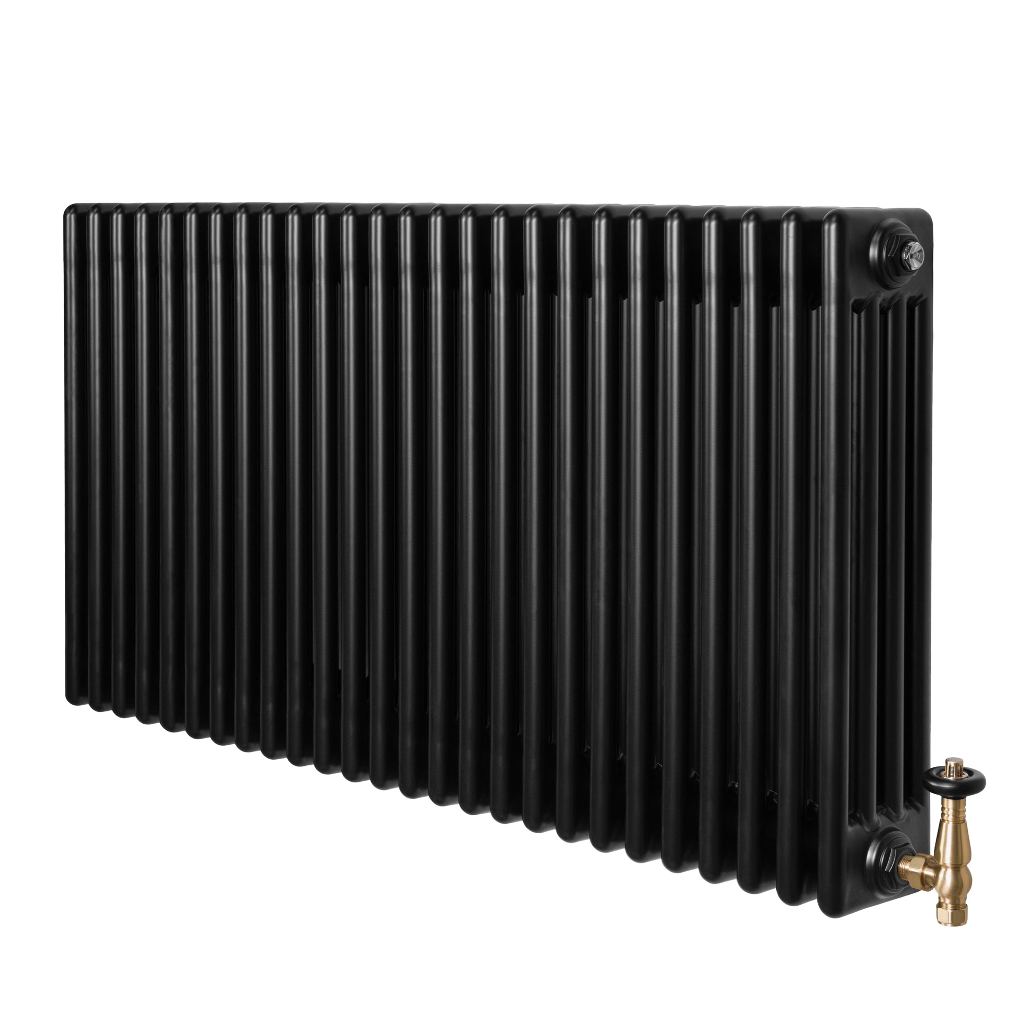 Röhrenheizkörper 4 Säulen Mit Trv Chromventile – 600mm X 1190mm –