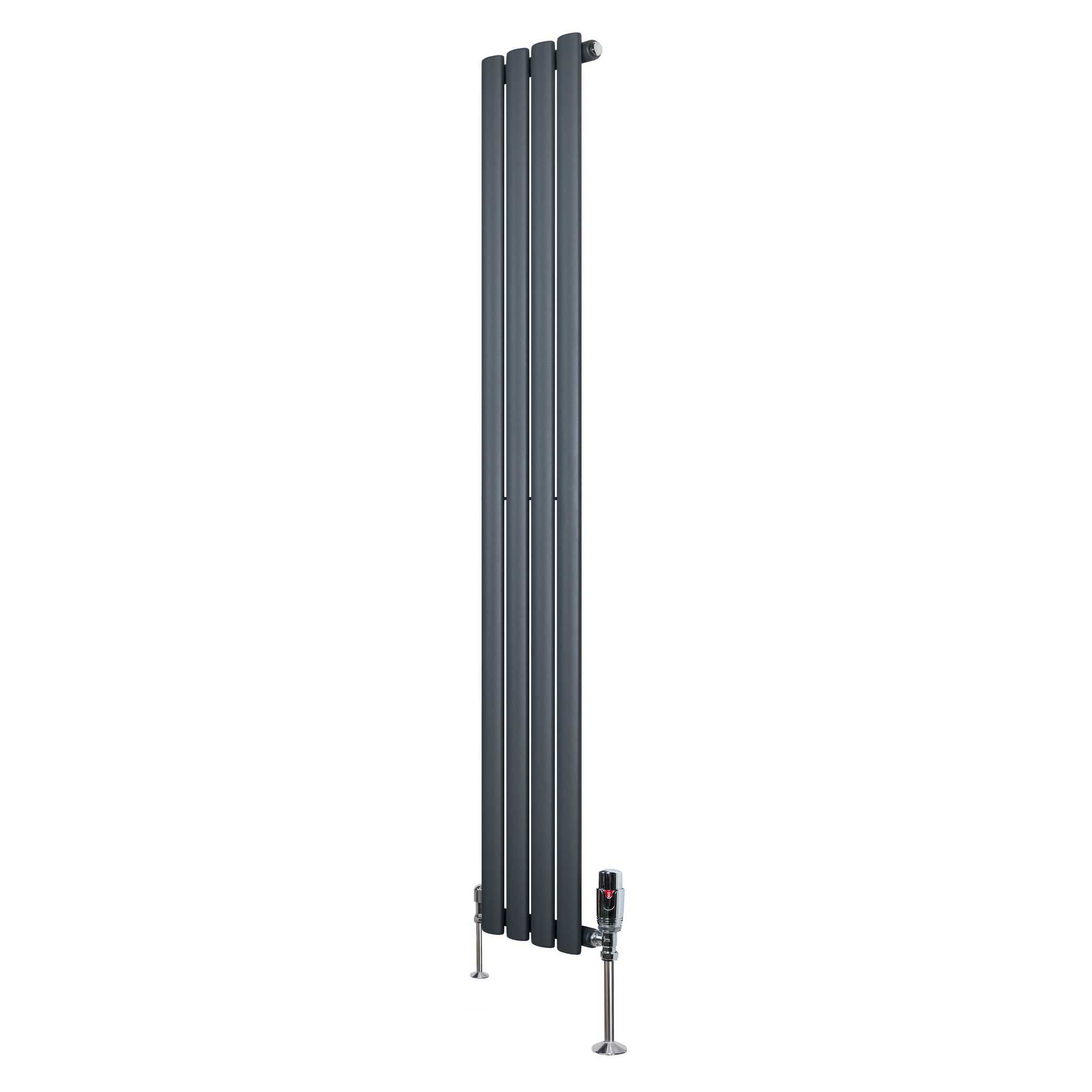 Gliederheizkörper Mit Trv Chromventile – 1600mm X 240mm –