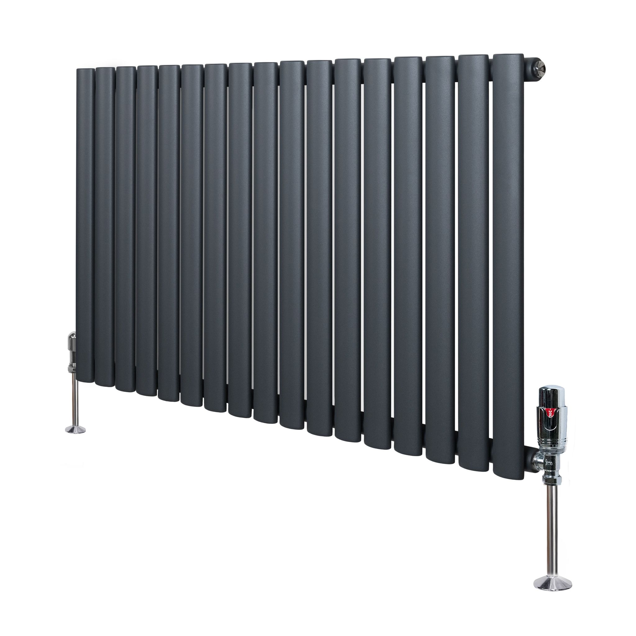 Gliederheizkörper Mit Trv Chromventile – 600mm X 1020mm –